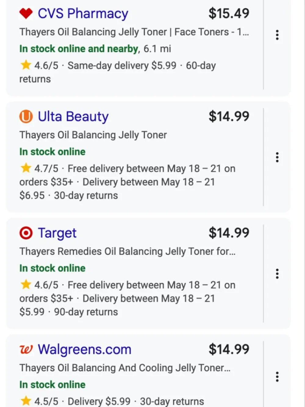 $8 When Bundled with $7 - Thayers Oil Balancing Jelly Toner